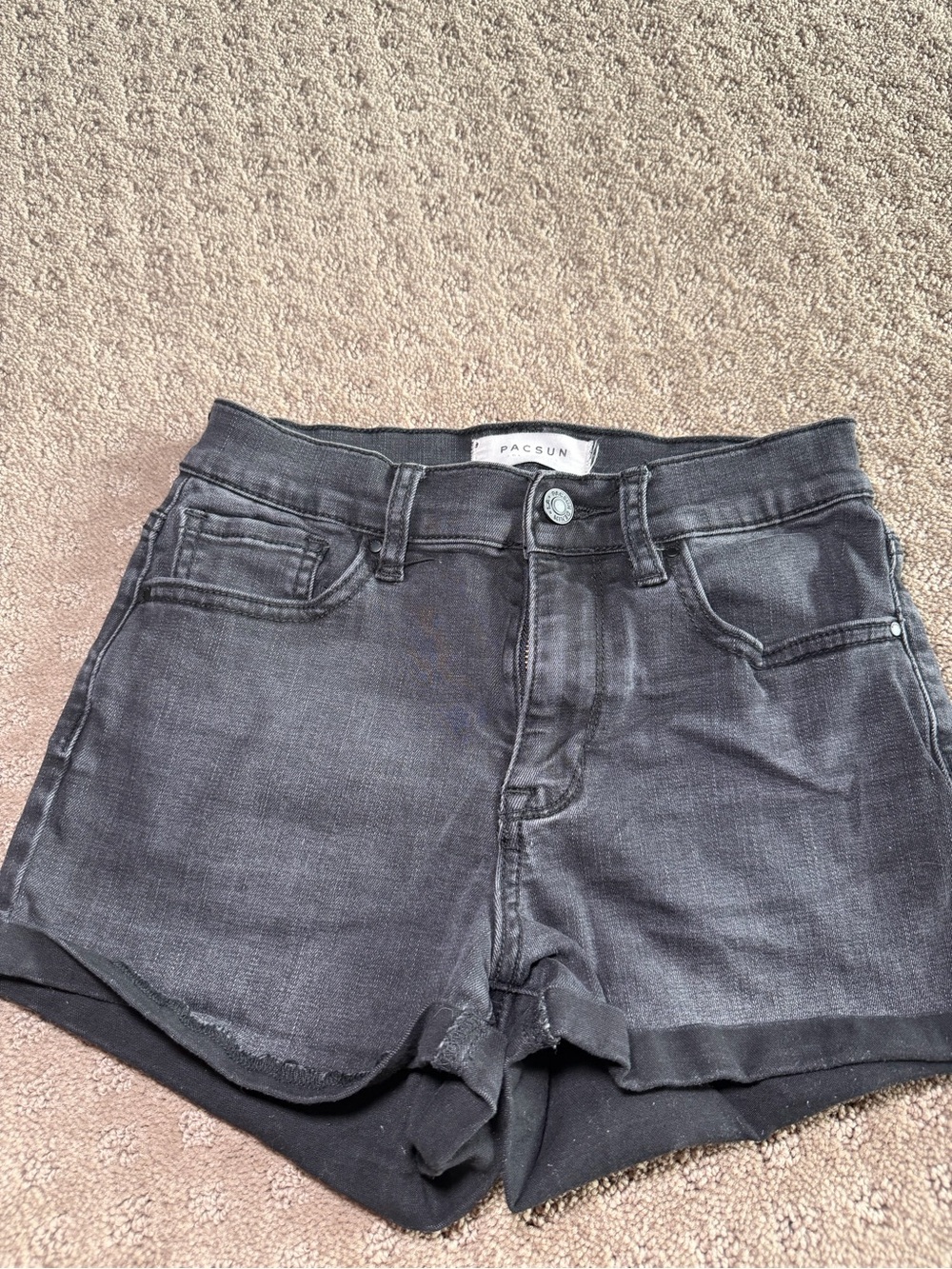 PacSun Black High-Rise Denim Shorts